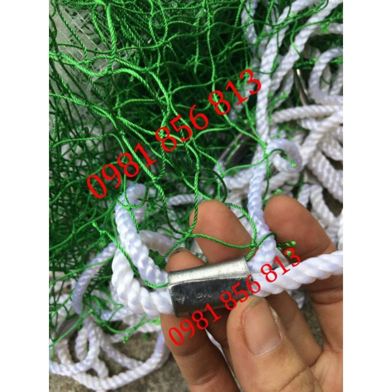 Lưới kéo cá, vét cá, lưới quét ao hồ bằng dù Thái cao 2m5 dài 20m túi 4m hàng đặt theo yêu cầu giá 3100k