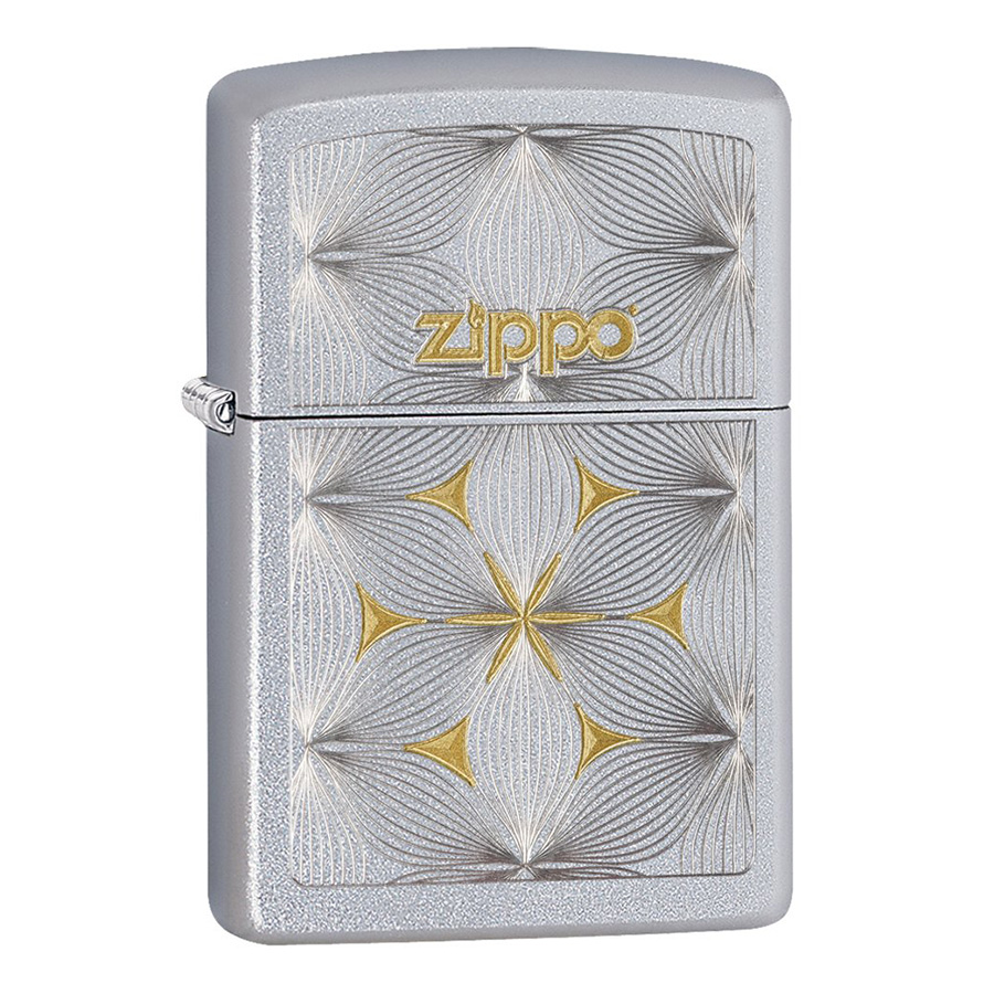 Bật Lửa Zippo 29411 - Flowers Satin Chrome