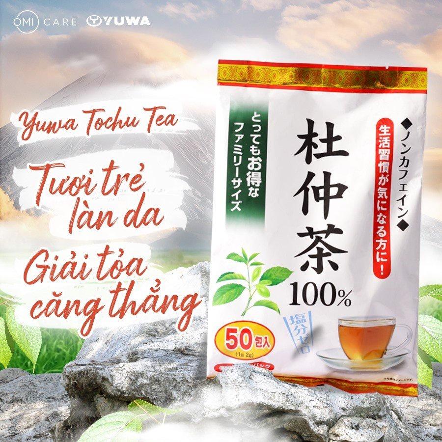 Trà Lá Đỗ Trọng Yuwa 100% Lá Đỗ Trọng Giảm Stress, Chống Lão Hóa , Hỗ Trợ Giảm Cân, Tốt Cho Tim Mạch