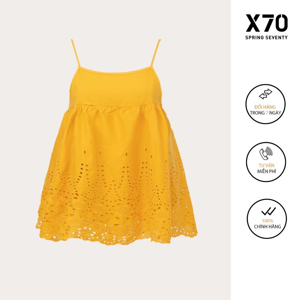 Áo Kiểu Nữ Trơn Thiết Kế Hai Dây Kiểu Dáng Xoè Thời Trang X70 - 00620012