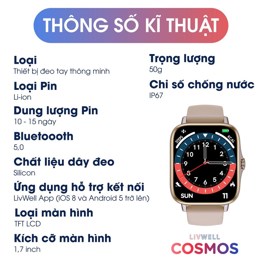 Đồng Hồ Thông Minh LivWell Cosmos - Hàng Chính Hãng - Bảo Hành 12 Tháng 1 Đổi 1 - PEACH GOLD