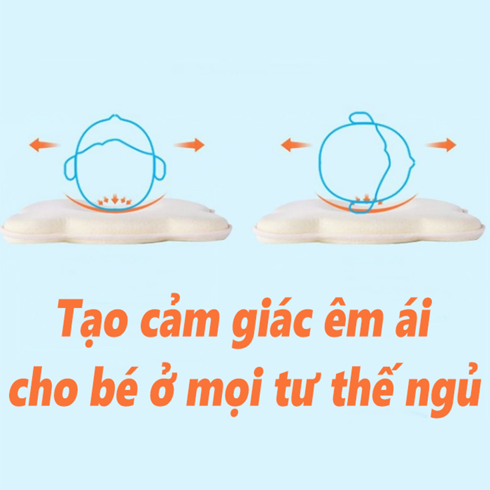 Gối cao su non có lỗ hình gấu, nhiều màu sắc thoáng khí, chống méo đầu, bẹp đầu, nghẹo cổ cho bé, được làm từ cao su non tự nhiên đảm bảo an toàn cho bé, tạo cảm giác êm ái, dễ ngủ