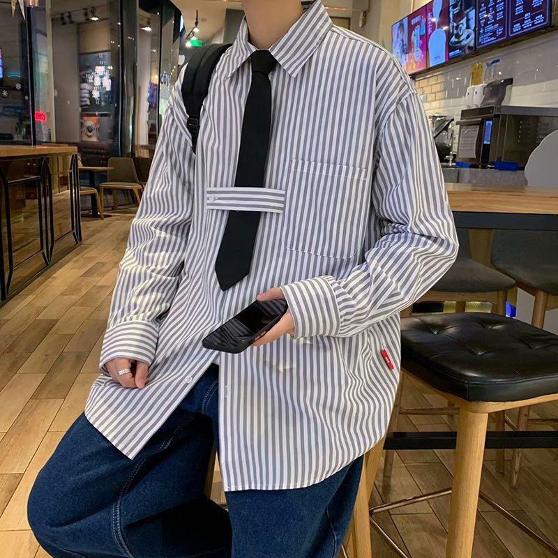 Áo Sơ Mi Kẻ Sọc Thời Trang Hàn Quốc 2021 Size M-3Xl