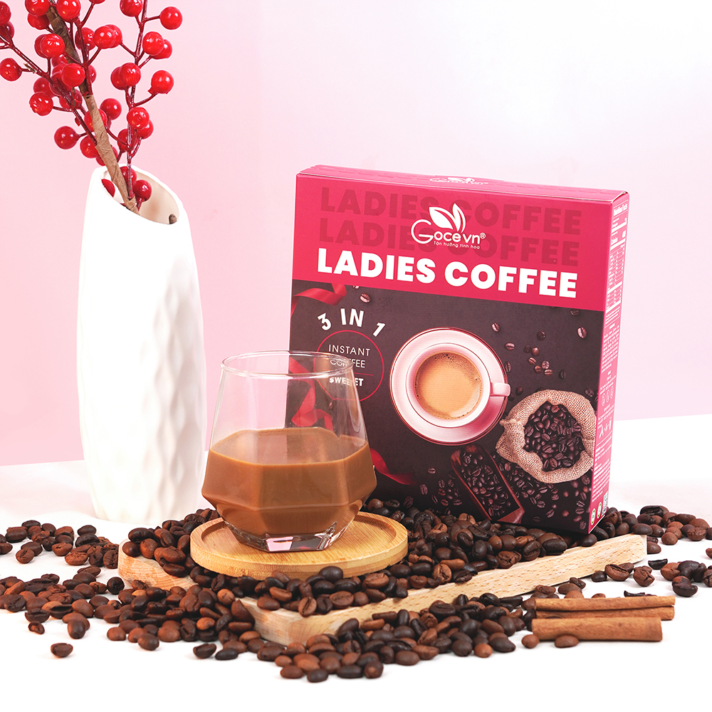 Ladies Coffee - Cafe Nữ hòa tan 3 trong 1 - 270g (15 gói x 18g)