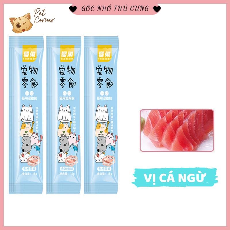 Combo 10 thanh súp thưởng cho mèo hương vị thơm ngon (15gr/thanh)