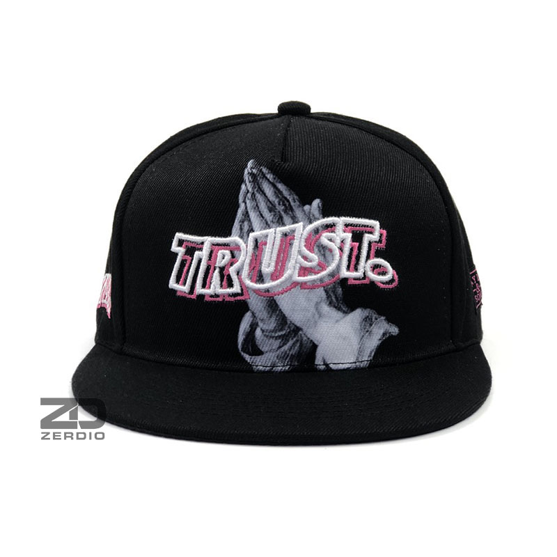 Mũ lưỡi trai hiphop, Nón snapback nam nữ Trust mã SN40 màu đen phong cách cá tính