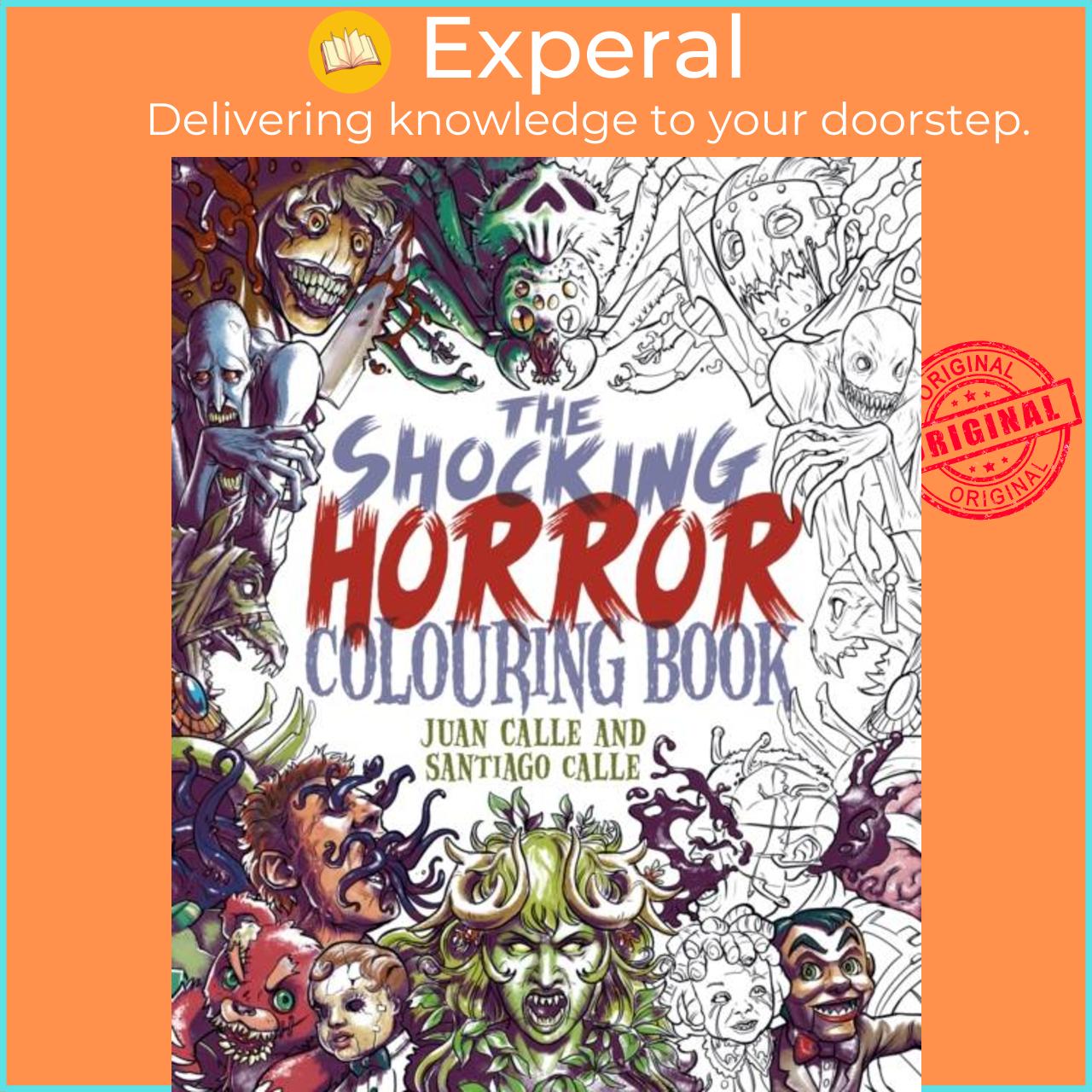 Hình ảnh Sách - The Shocking Horror Colouring Book by Santiago Calle (UK edition, paperback)