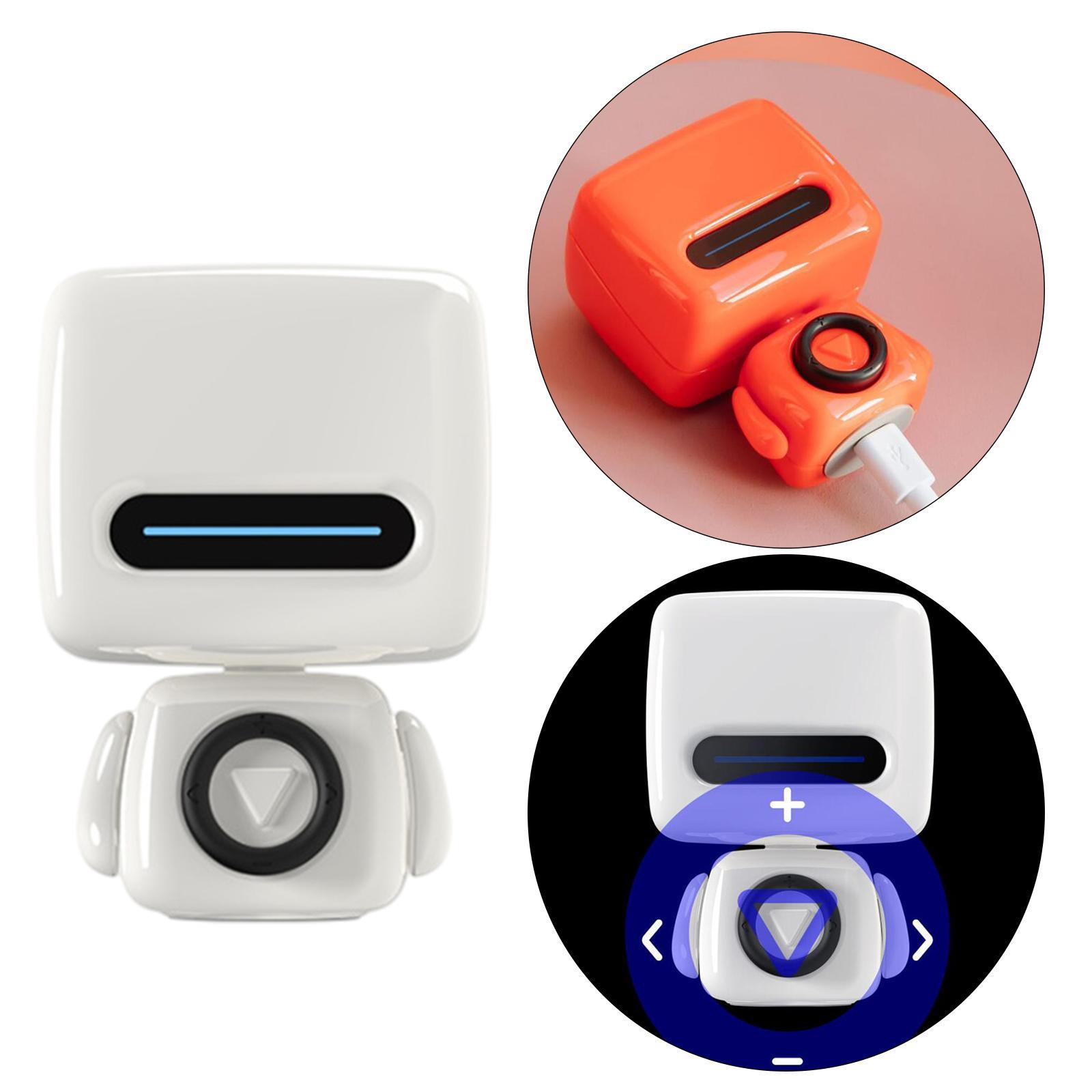 Mini Robot Wireless Bluetooth 5.0 Speaker for Music Phone, Easy to Carry - White