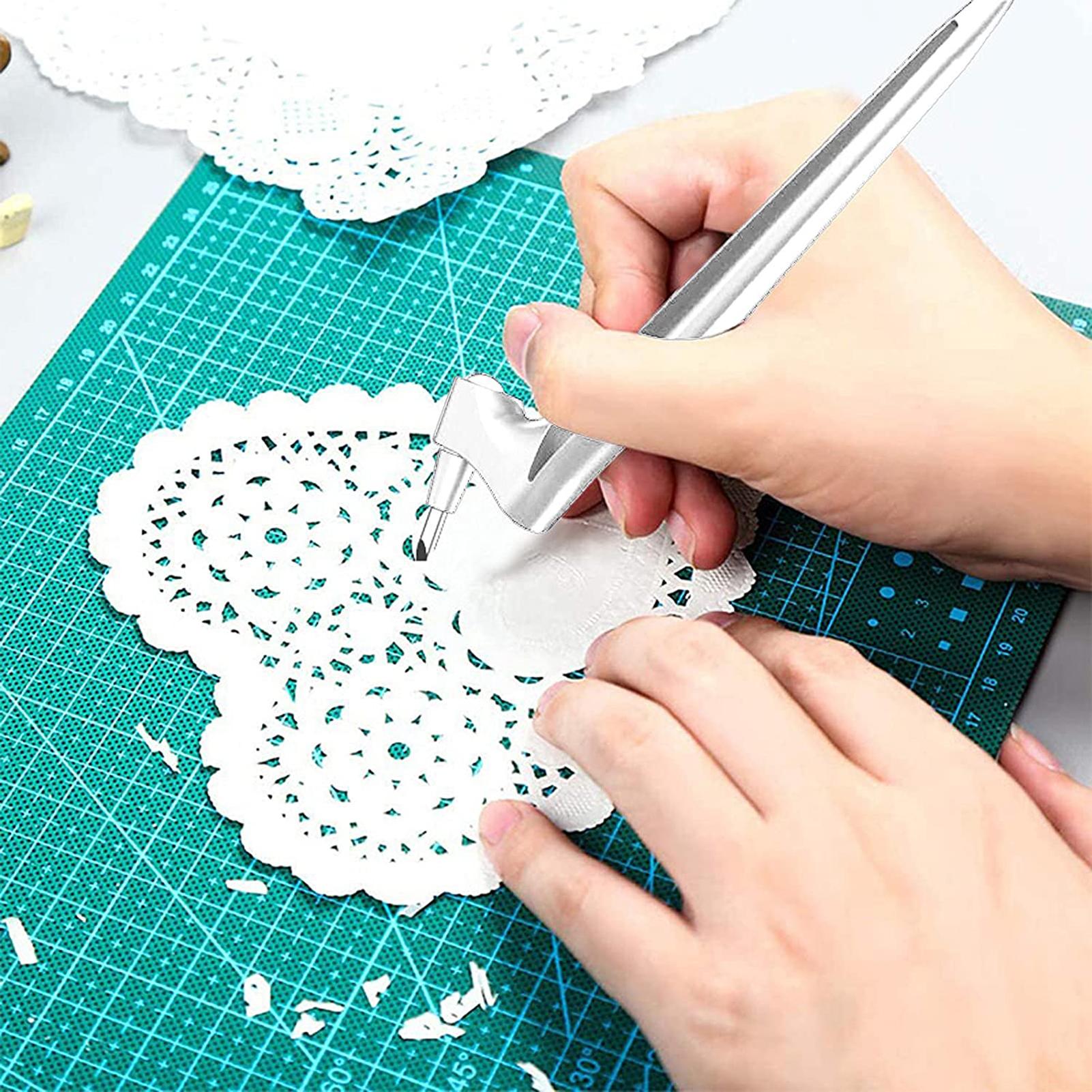 Craft Cutting Tools Stainless Steel Craft Knives with 360-degree Rotating Blade Art Cutting Tool for Craft,