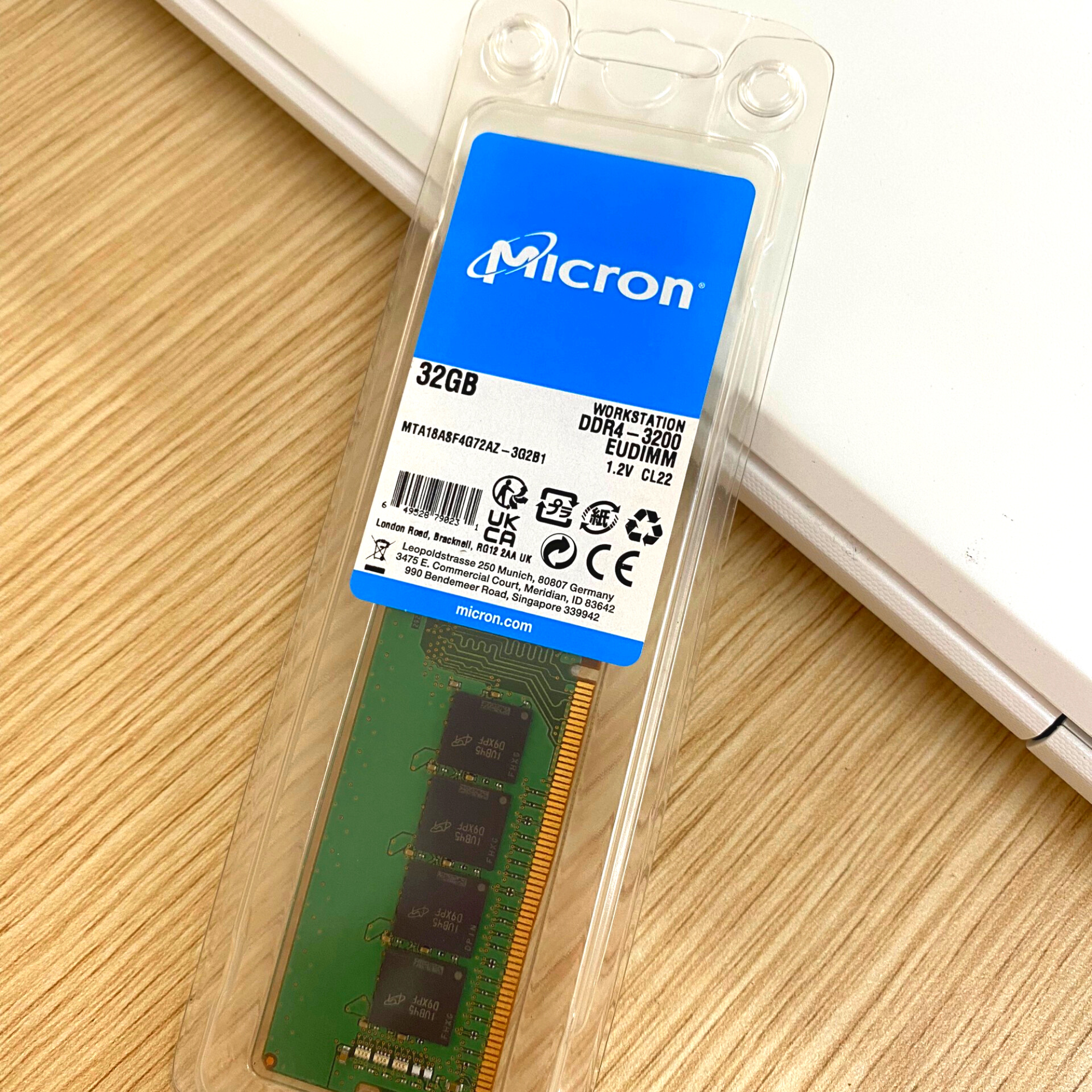 Ram Server Micron ECC UDIMM 32GB 3200MHz DDR4 – MTA18ASF4G72AZ-3G2B1 - HÀNG CHÍNH HÃNG