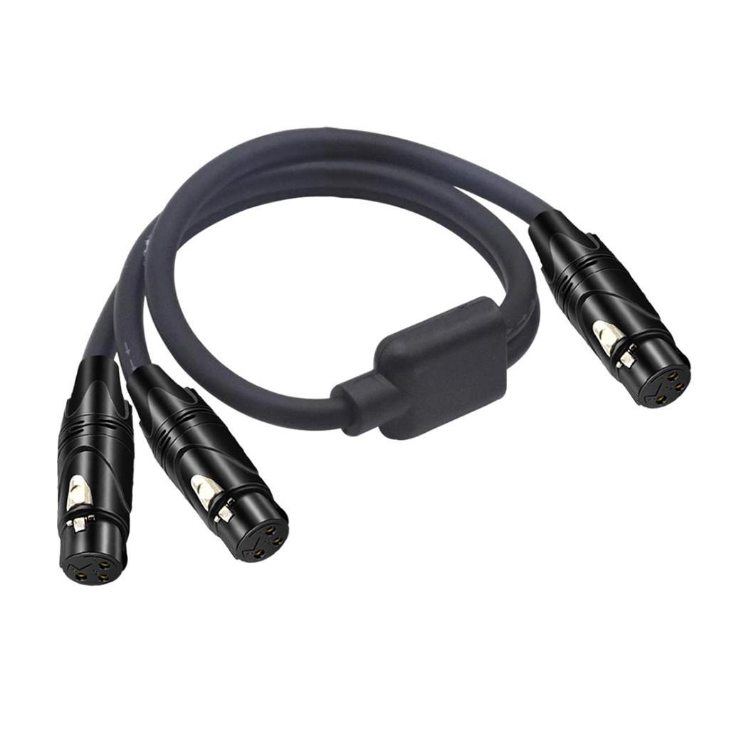 XLR to Dual XLR Y Cord Balanced Microphone Adaptor Patch Cable