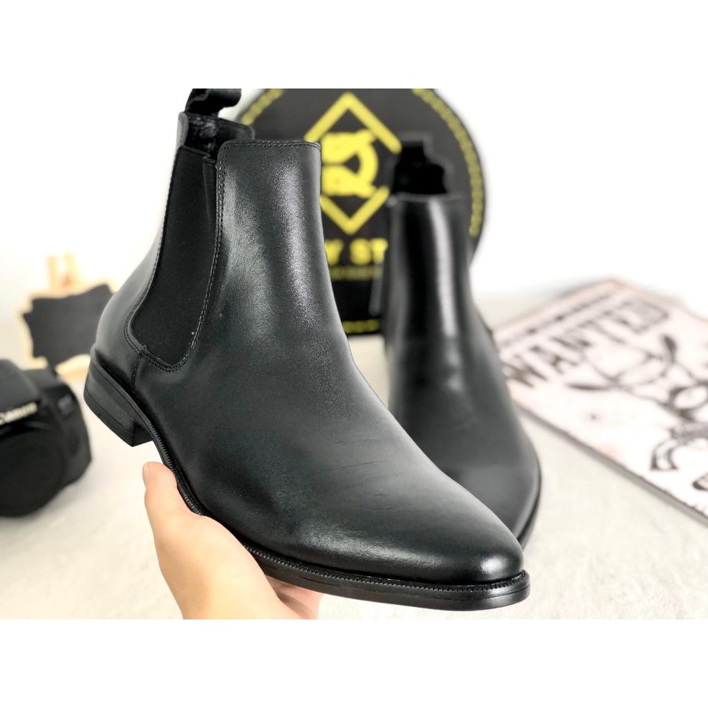 (Bảo hành 12 tháng) Chelsea boot da bò đế cao su đúc lịch lãm - Duky Store