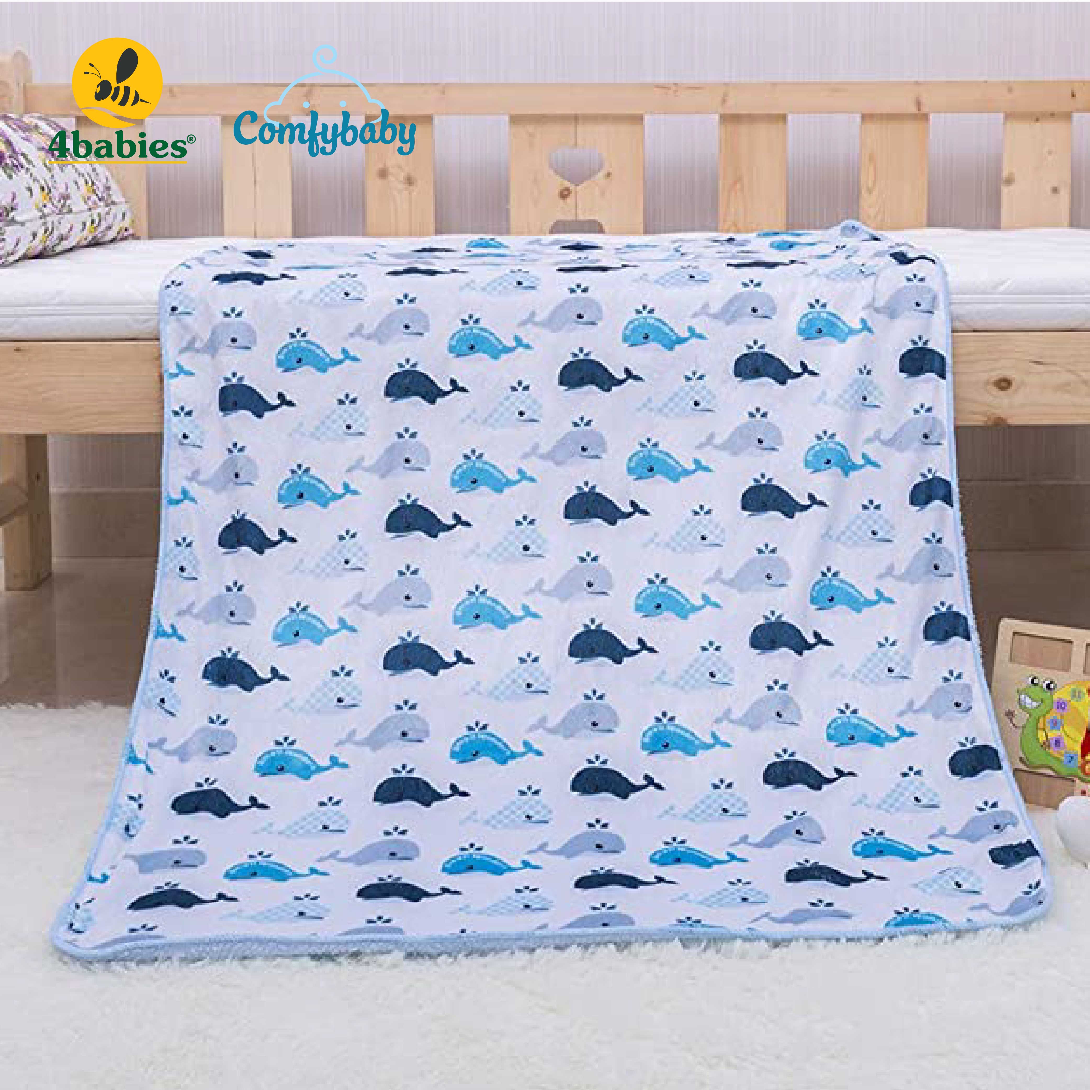 Chăn lông tuyết mịn 2 lớp 4Babies - Comfybaby 0821-4BB-CHAN01 Size 76*102cm