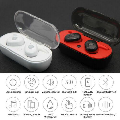 Tai Nghe VINETTEAM Bluetooth 5.0(Tai Nghe Không Dây) F1 Chống Nước ,Chống ồn ,Tự Động Kết Nối , Nhỏ gọn , Âm Thanh 8.0 HD Tích Hợp Hộp Sạc 450 mAh Màu Đen-Hàng Chính Hãng 