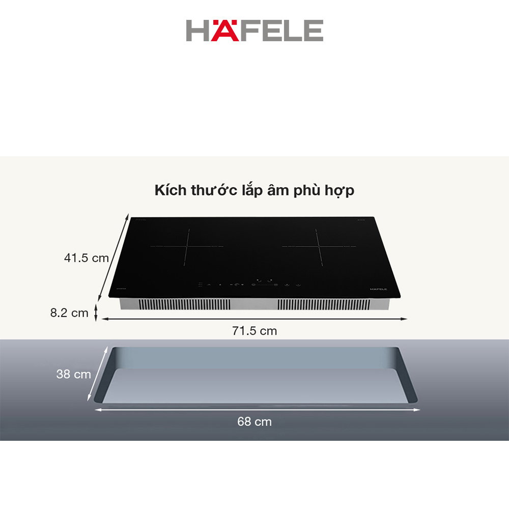 Bếp Âm Từ Đôi Hafele HC-I2712A (536.61.716) (Hàng chính hãng)