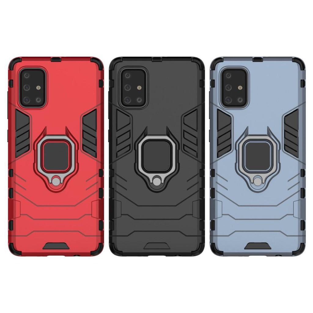 Ốp lưng Samsung Galaxy A71 chống sốc Iron Man gắn giá đỡ iring hỗ trợ xem video, chống va đập mạnh