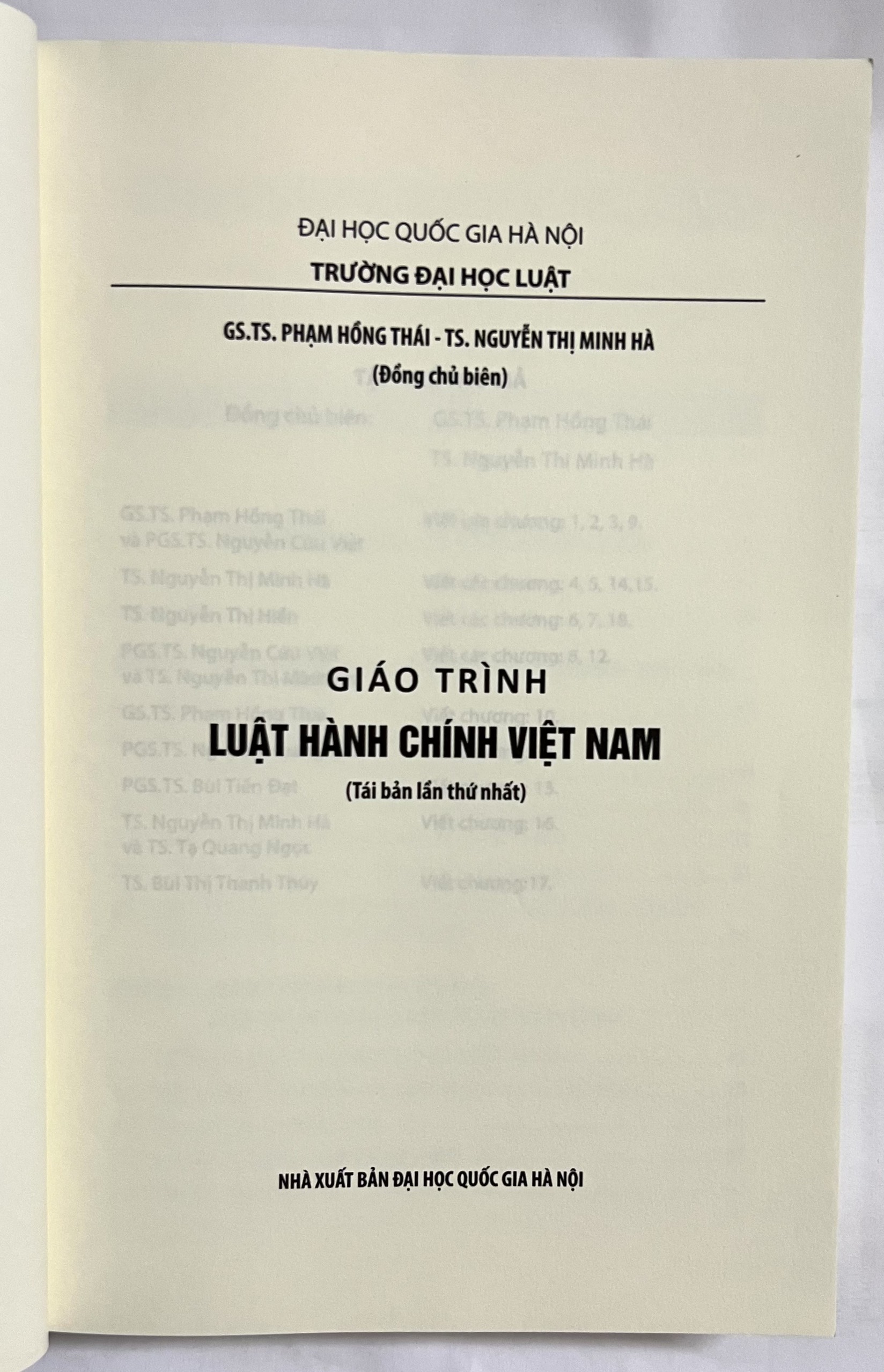 Sách Giáo Trình Luật Hành Chính Việt Nam