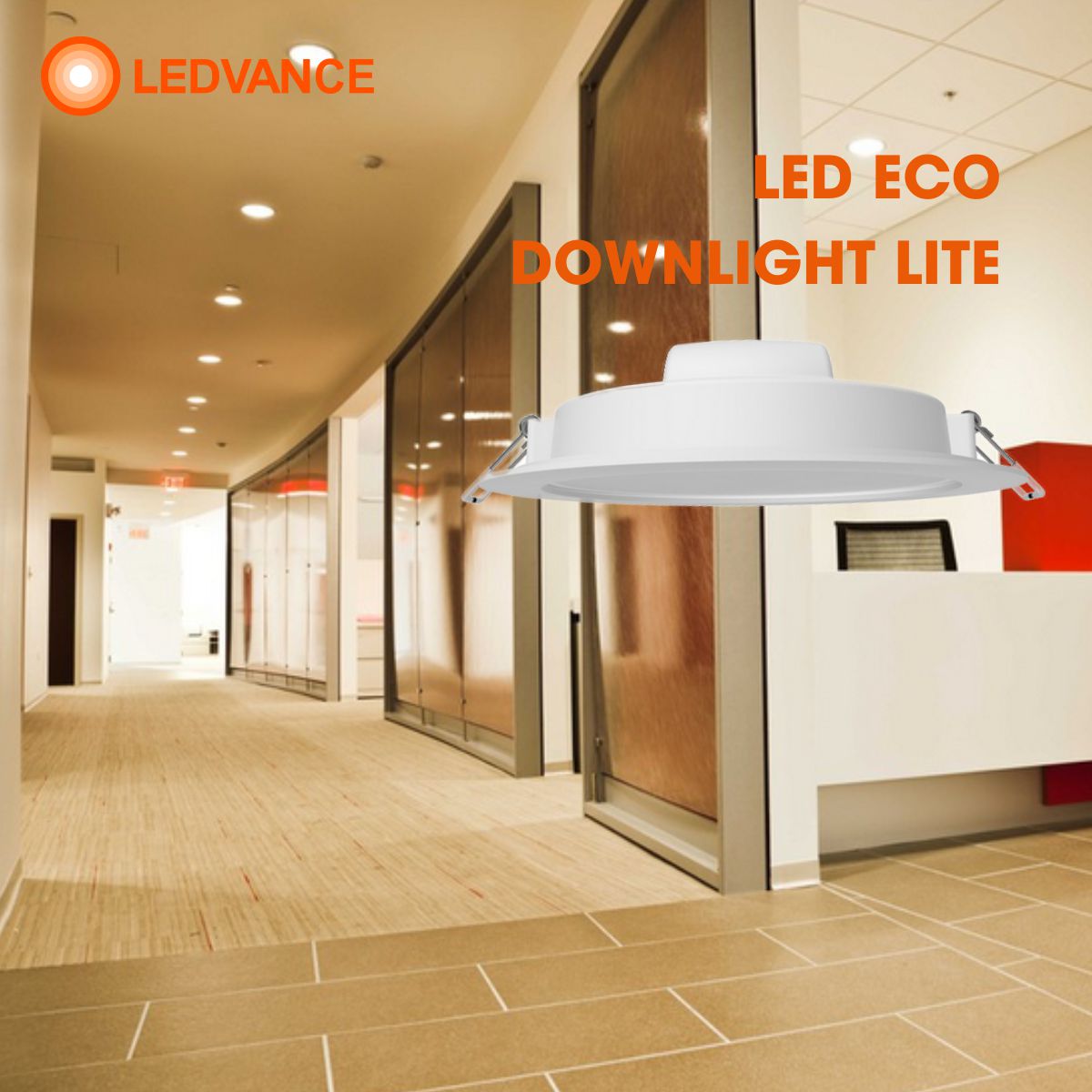 Đèn LED âm trần LED ECO DOWNLIGHT LITE LEDVANCE - Tuổi thọ: 20,000 giờ, CRI&gt;80, Thiết kế mỏng, tinh tế, hiện đại