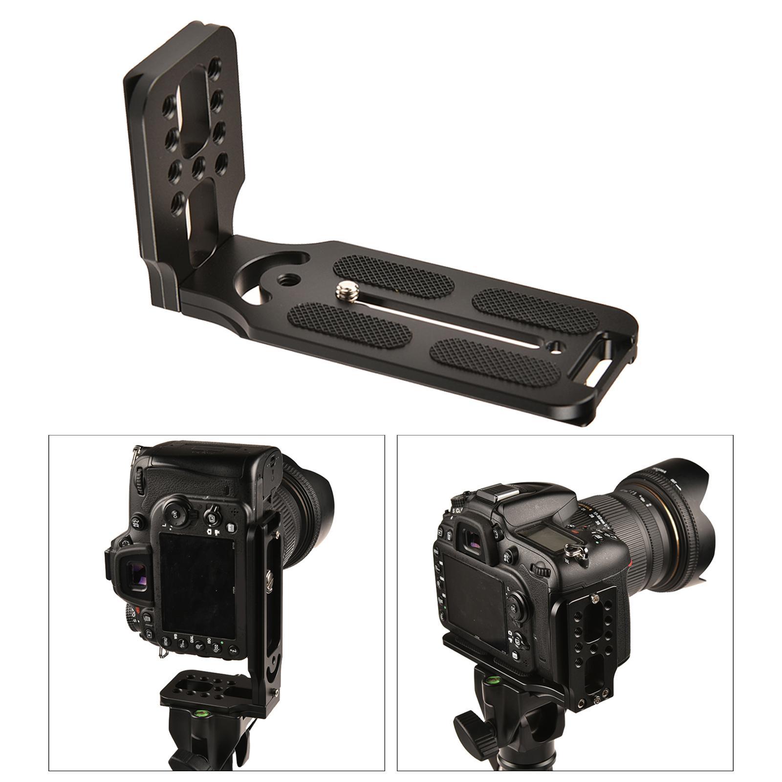 Quick Release Plate Camera L Bracket for Tripod Ball Head Adapter Mount