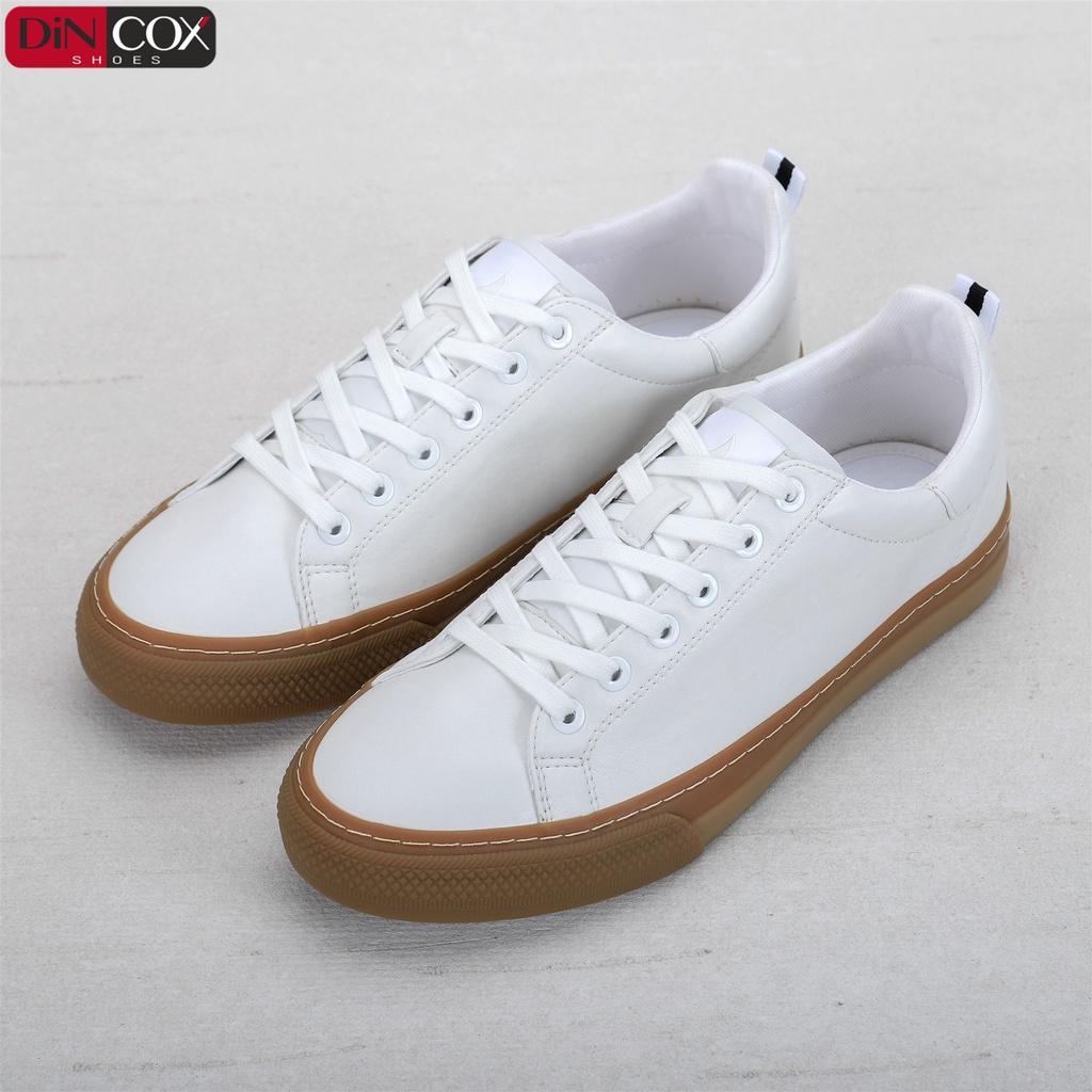 Giày Sneaker Da Nam DINCOX D10 Thời Trang Nổi Bật White