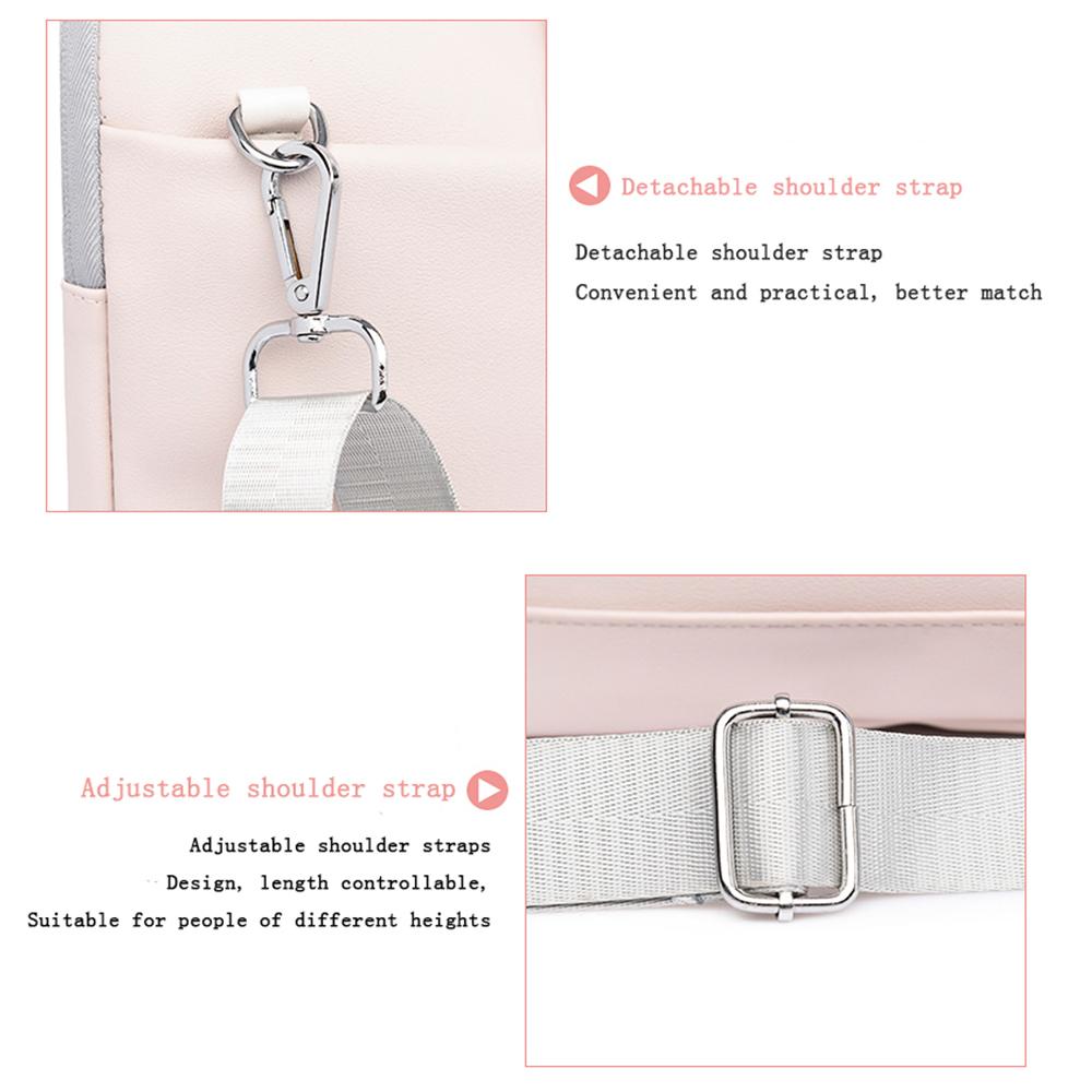 Laptop Chất Liệu Da PU Cao Cấp Cho Macbook Air M1 Túi Chống Nước Dành Cho Laptop 13.3 14 15.6 Inch Cho Macbook Pro 13 Túi Đựng Máy Tính Xách Tay Nữ