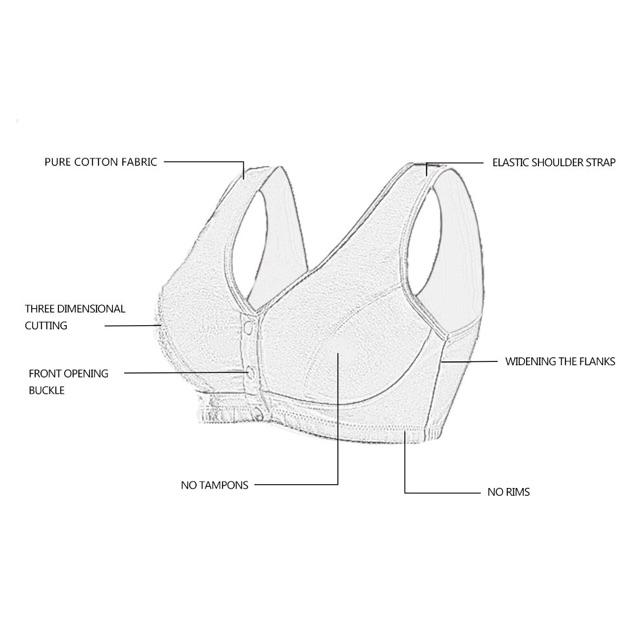 Áo lót nâng ngực cúc trước không gọng