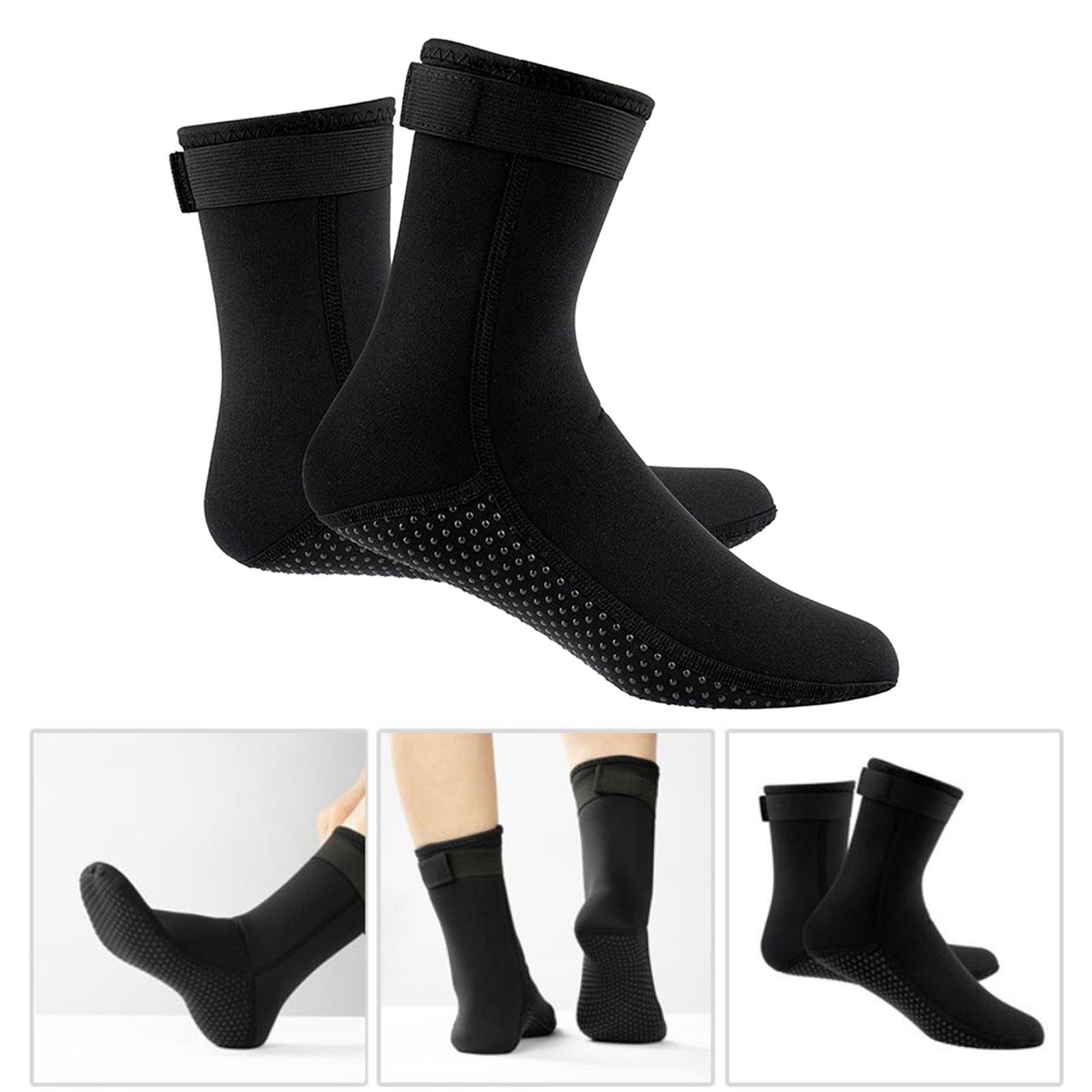 2 Pairs 3mm Neoprene Diving Wetsuit Boots Surf Hiking Shoes L Socks