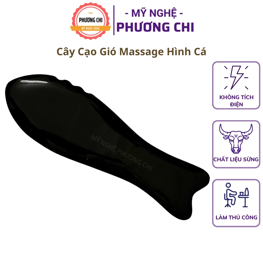 Dụng Cụ Cá Massage Cạo Gió Và Ấn Huyệt Cơ Thể Bằng Sừng | Mỹ Nghệ Phương Chi