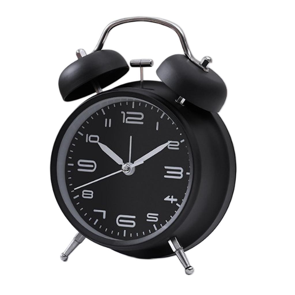Classic Style Loud Double Bell Mechanical Alarm Clock for Kids Bedroom-Pink
