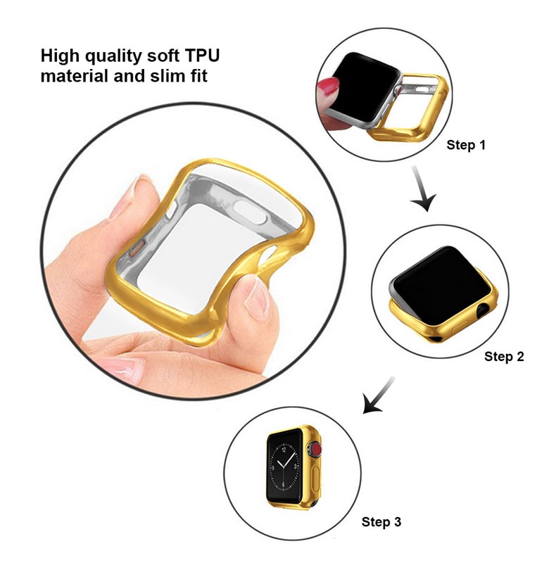 Case ốp bảo vệ silicon dẻo viền màu cho Apple Watch 38mm hiệu HOTCASE (chống va đập trầy xước, chống bụi, bảo vệ viền) - Hàng chính hãng