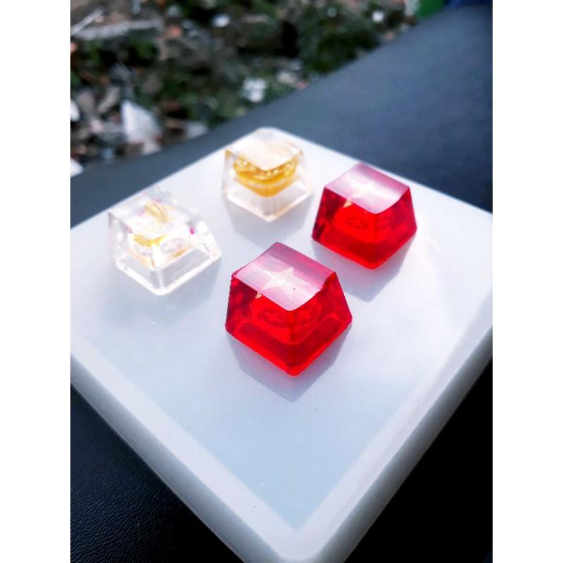 Keycap quốc kỳ Việt Nam, cá koi vàng, hoa hồng vàng trang trí bàn phím gaming