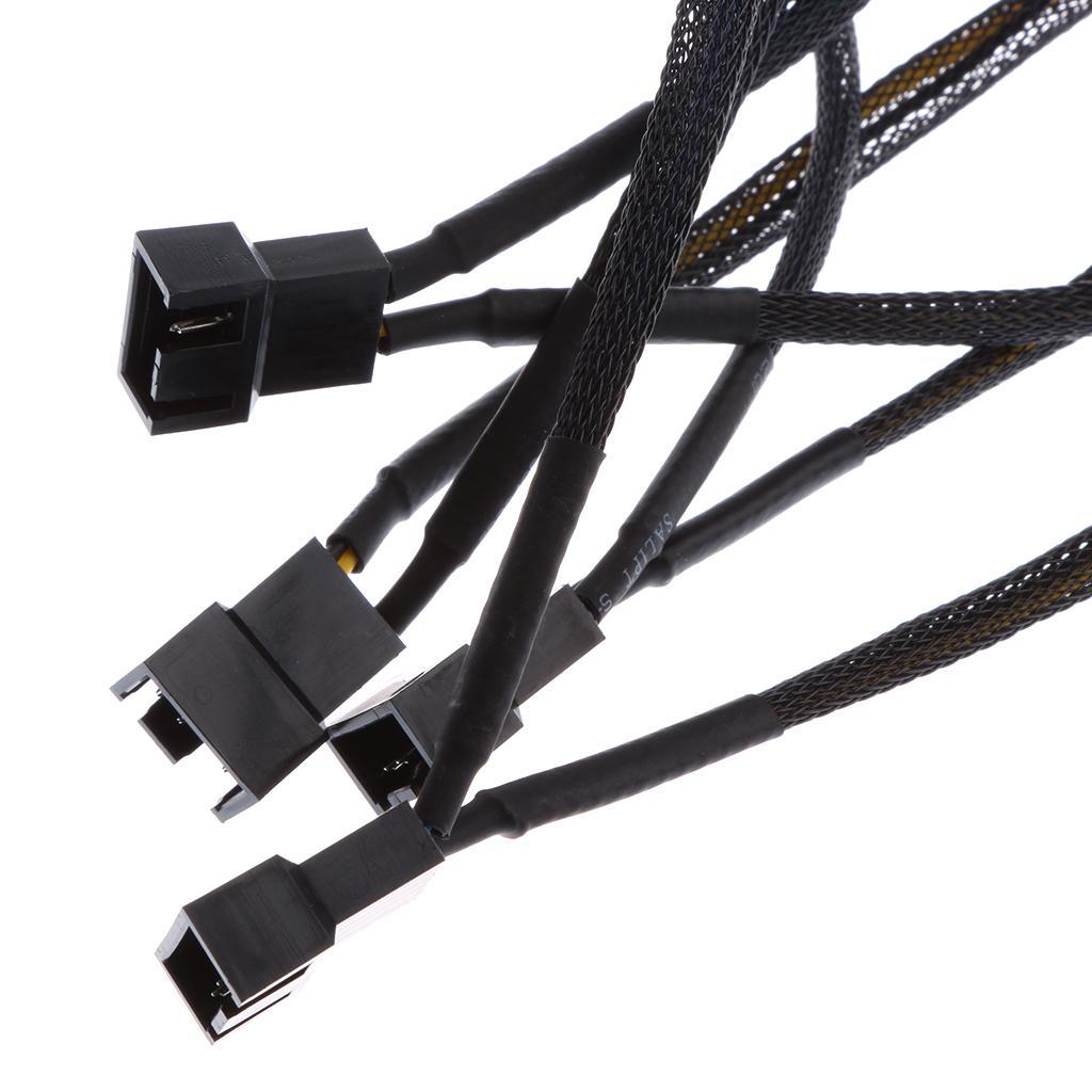 Computer PC 4-Pin Fan Power Cable Y 5 Way Splitter Lead Connector Adapter
