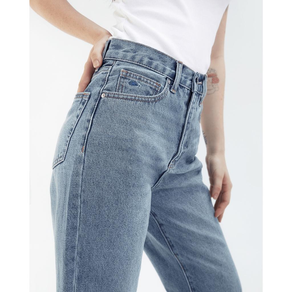 TheBlueTshirt - Quần Jeans Nữ Ống Rộng Màu Xanh Nhạt - South Side Straight Leg Jeans - 2000s Wash