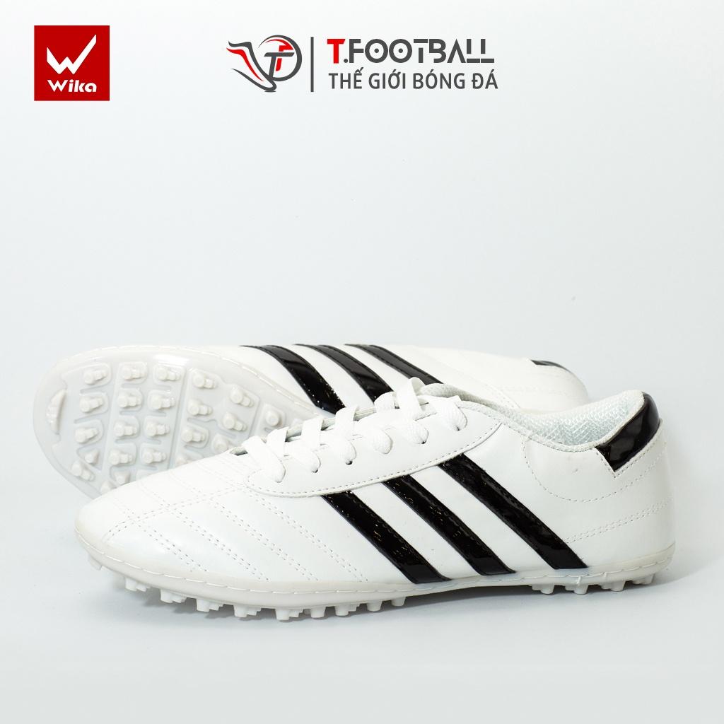 Giày Đá Bóng WIKA 3 Sọc Chính Hãng Khâu Full Đế Đinh TF Hỗ Trợ Bám Trụ