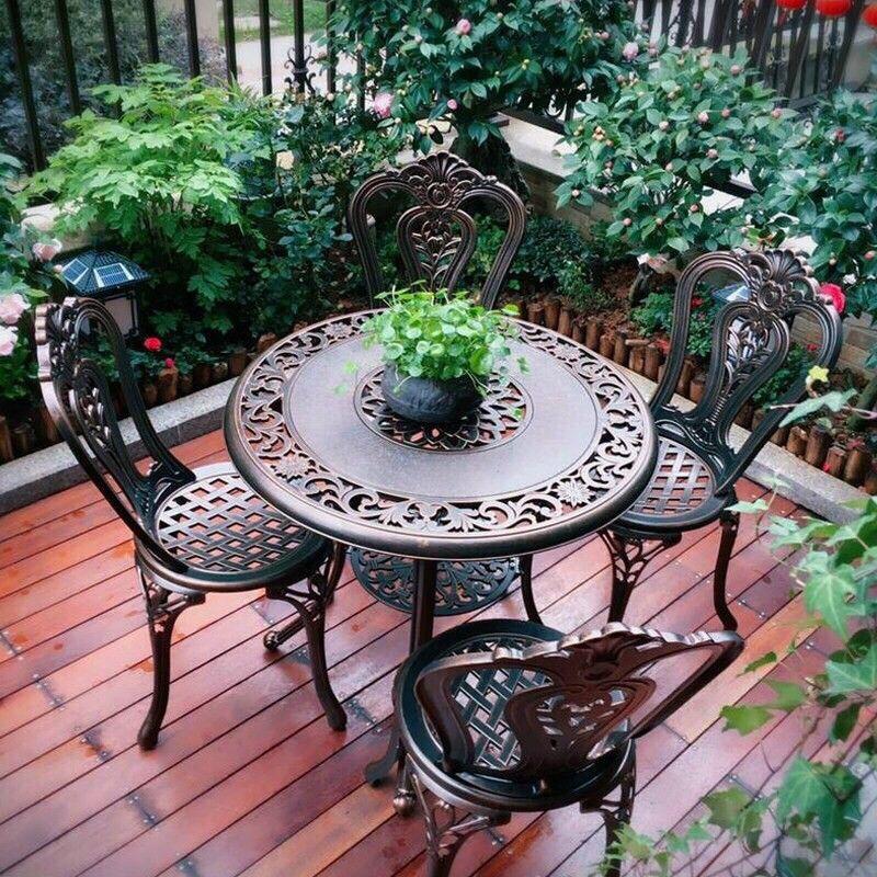 Bộ bàn ghế sân vườn nhôm đúc cao cấp