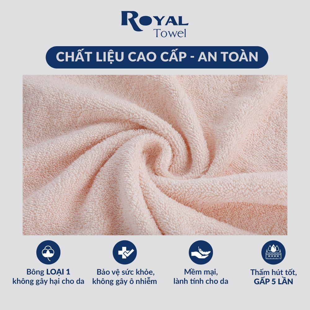 Bộ gồm 2 khăn tắm 70x140cm Royal Towel chất cotton mềm mịn, thấm hút, nhanh khô