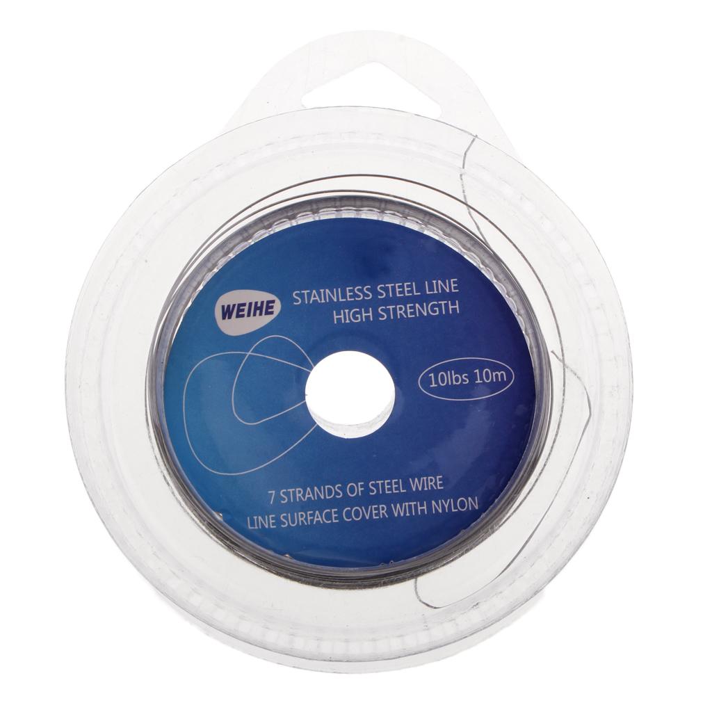 Stainless Steel Fishing Leader Wire 7 Strands Fishing Leader Line 33ft/10LBS