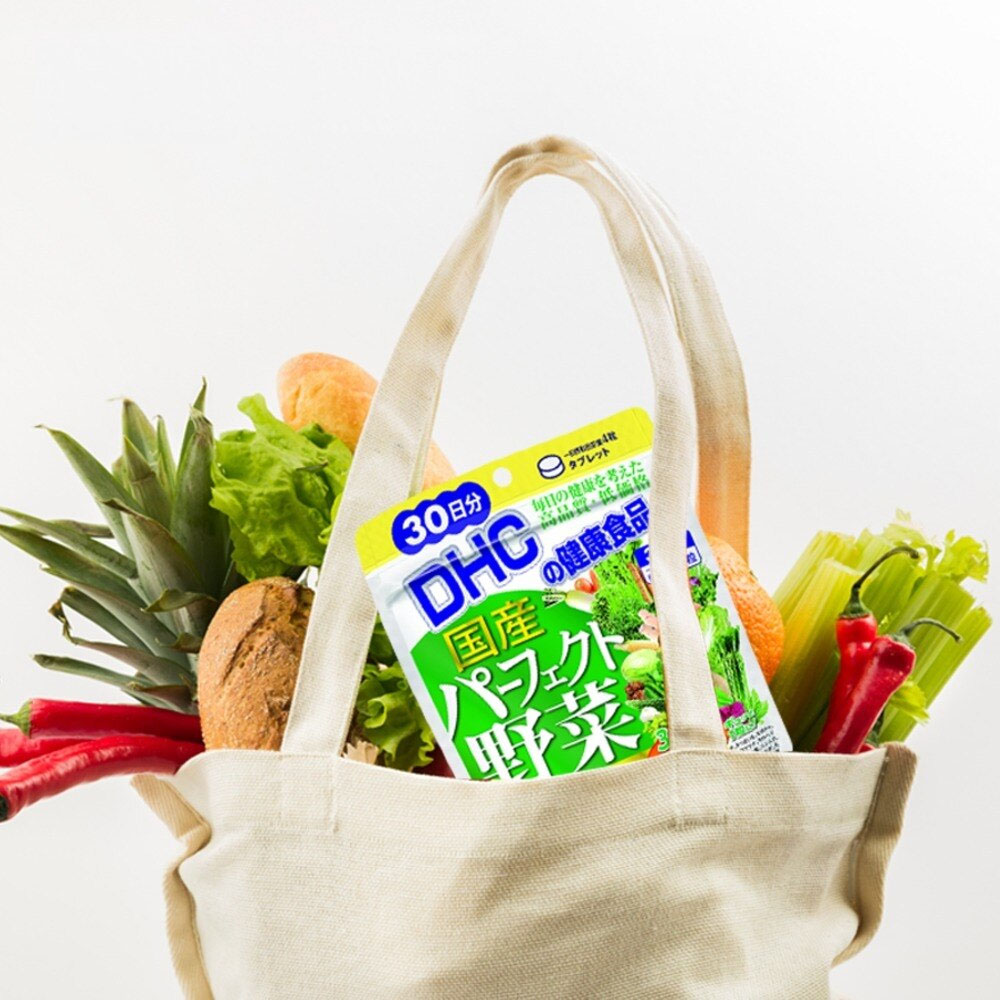 Thực Phẩm Bảo Vệ Sức Khỏe DHC Perfect Vegetable Premium Japanese Harvest Bổ Sung Chất Xơ 120 Viên 68.6g