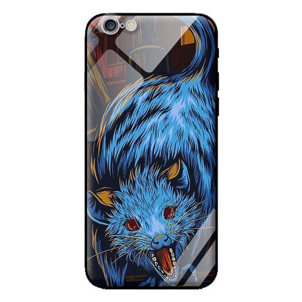 Ốp lưng kính cường lực cho iPhone 6 Plus Chuột Xanh - Hàng chính hãng