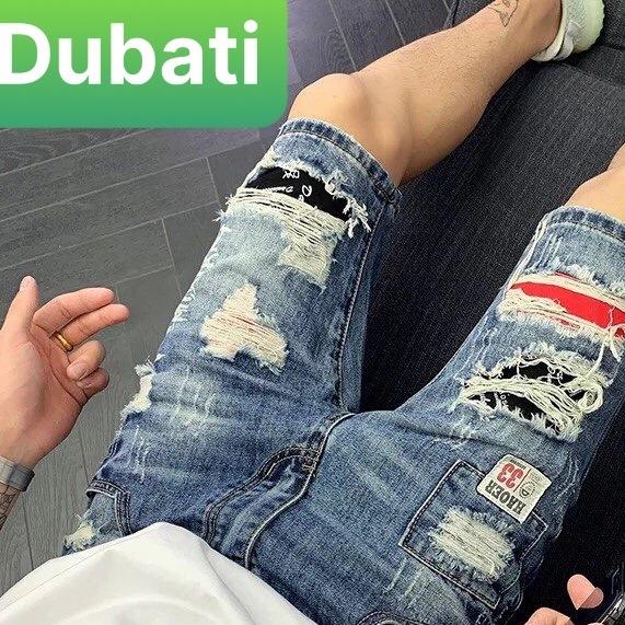 QUẦN SHORT LƯNG JEAN NAM LÓT VẢI ĐỎ ĐEN CHẤT BÒ XANH SIÊU HOT - DUBATI FASHION