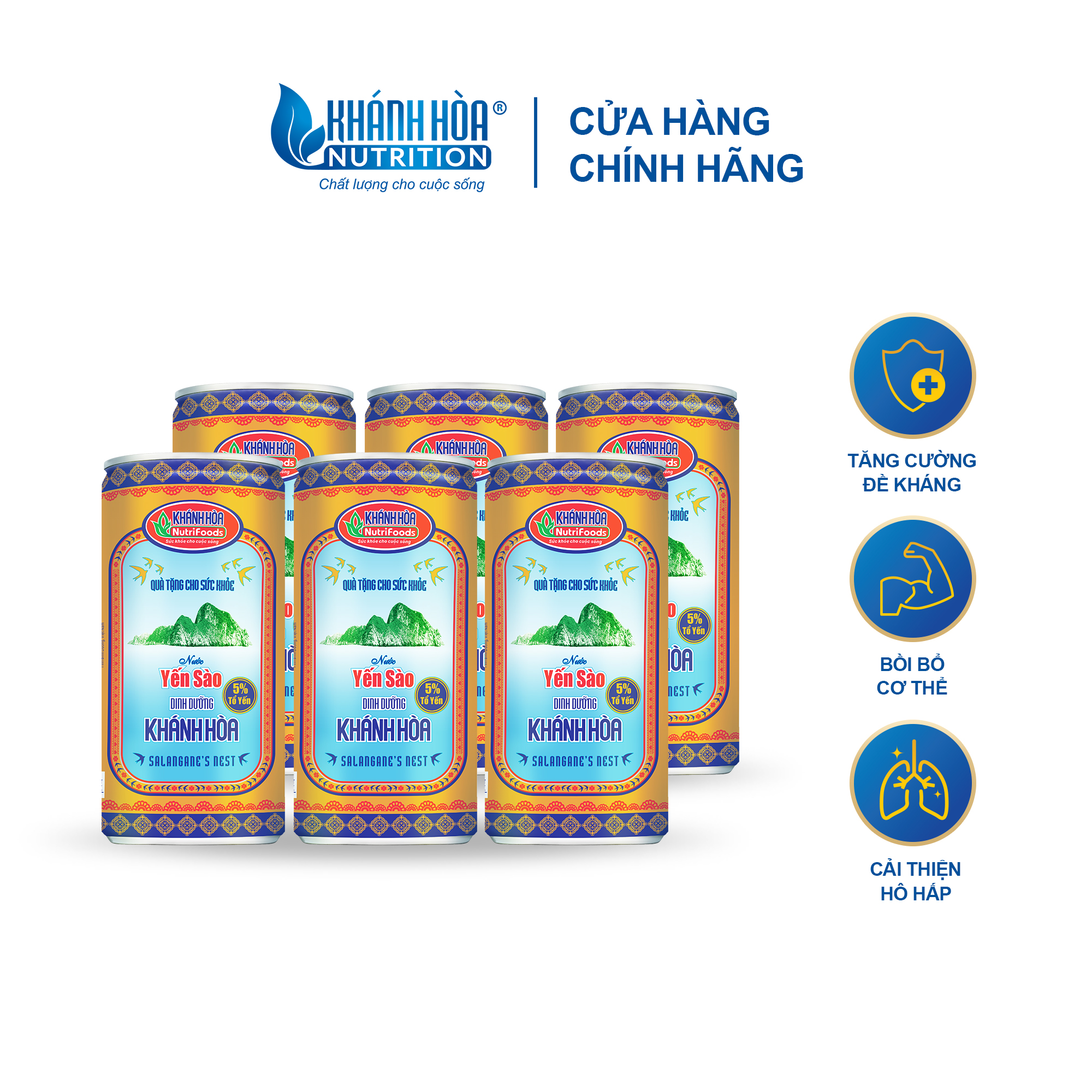 HỘP QUÀ TẾT Nước yến 5% 2024 KHÁNH HÒA NUTRIFOODS (8 lon / 190ml)