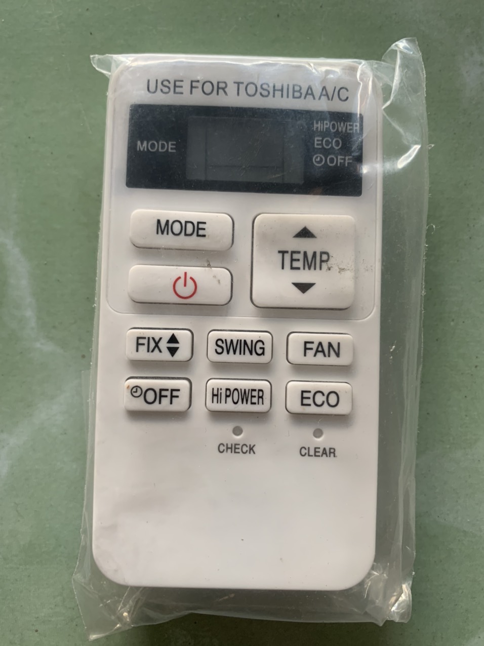 Hình ảnh REMOTE ĐIỀU KHIỂN DÀNH CHO MÁY LẠNH ĐIỀU HOÀ TOSHIBA (Trắng nhỏ)