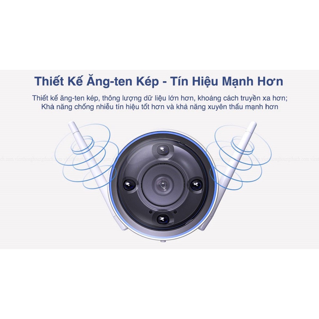 Camera Wifi Ngoài Trời Ezviz H3 phiên bản 3MP và 5MP siêu nét có màu ban đêm - Hàng chính hãng