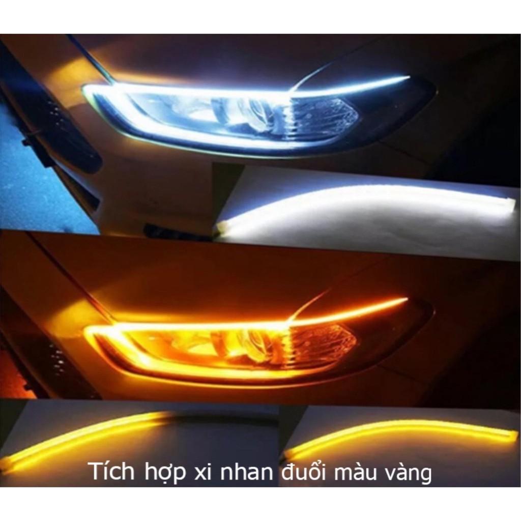 2 Dây Led Đèn Mí Ô Tô Tích Hợp Xi Nhan Đuổi 30cm 45cm 60cm