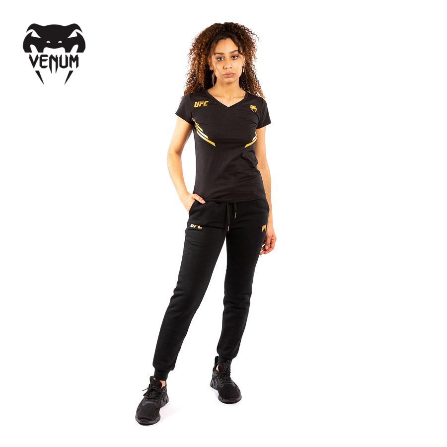 Quần jogger thể thao nữ Venum UFC FIGHT NIGHT - BLACK/GOLD - VNMUFC-00071-126