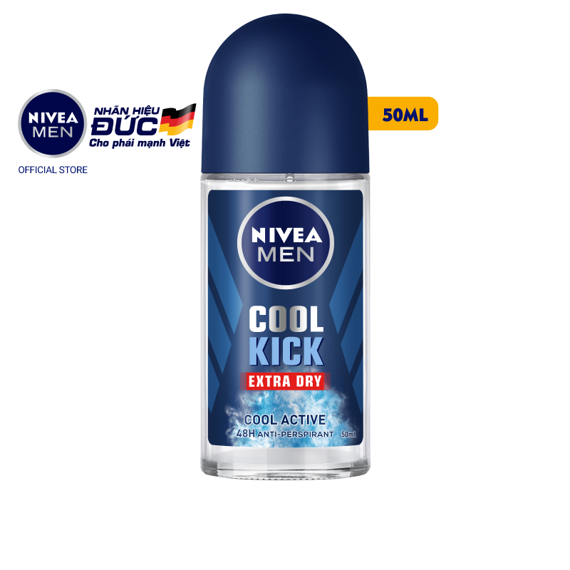 Lăn Ngăn Mùi NIVEA MEN Cool Kick Mát Lạnh (50ml) - 82886