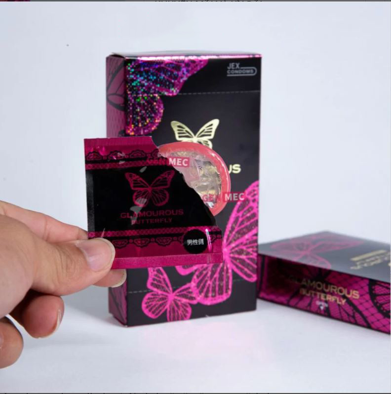 Hình ảnh Bao Cao Su Mỏng Trơn Tạo Cảm Giác Ấm Áp Jex Glamourous Butterfly Hot Type (Hộp 12 Chiếc) - Che Tên Sản Phẩm - SHOP THIÊN THAI