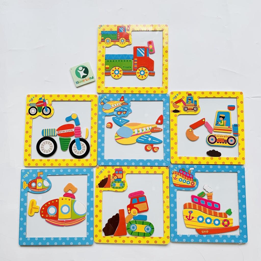 Tranh Ghép Hình 3D Động Vật, Phương Tiện Giao Thông Bằng Nam Châm Cho Bé