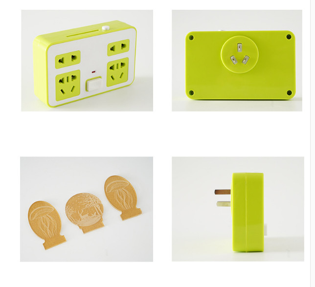 Ổ cắm điện không dây - Ổ điện 3 in 1 - Ổ điện kèm đèn ngủ 3D - Cổng USB sạc cực nhanh - Giao hàng màu sắc ngẫu nhiên