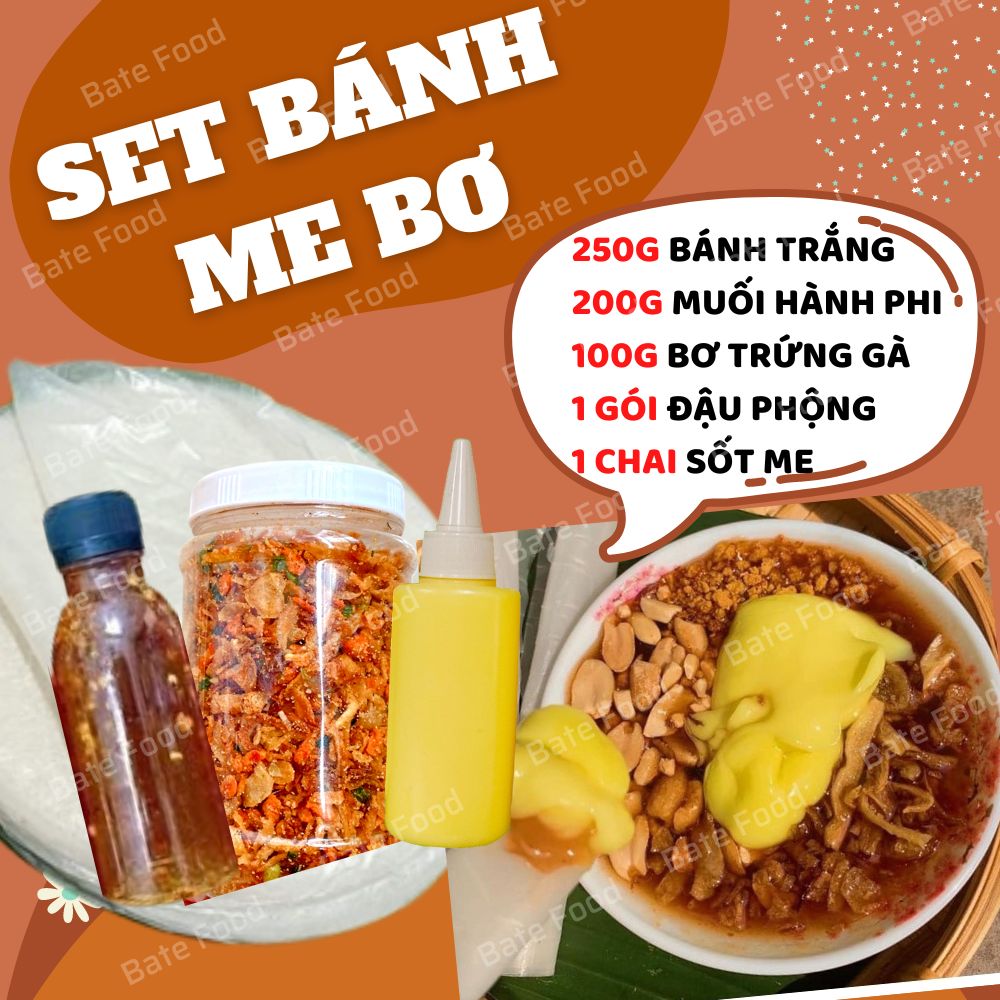 Set Bánh Tráng Phơi Sương Sốt Me Bơ, Muối Tép Hành Phi, Đặc Sản Tây Ninh